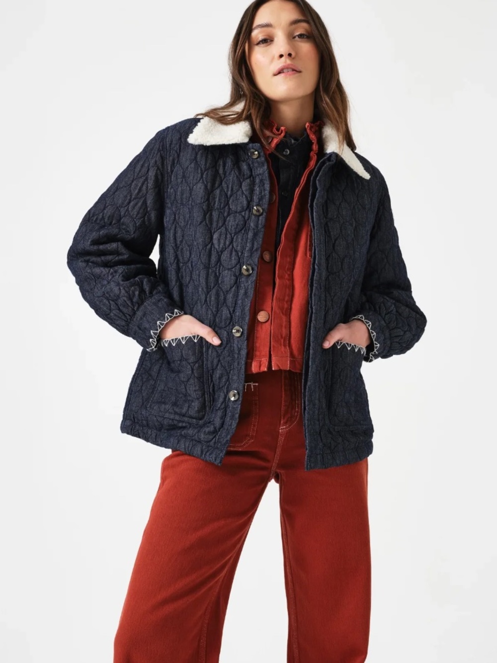 NWT SEVENTY + MOCHI - FRIDA CHORE JACKET / NIGHTFALL - Picture 3 of 4